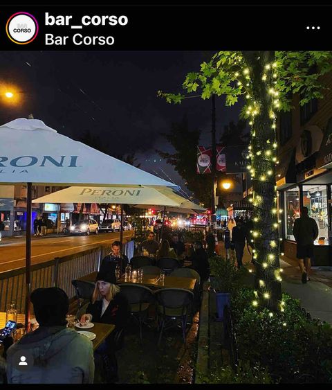 Bar Corso restaurant bar. Classic Italian Bar with a sophisticated cocktail program and inspired food creations daily.