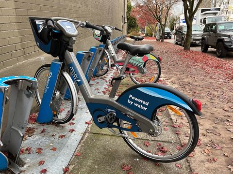 Bike Share (by Mobi Bikes .ca)
is a service that makes public bicycles available for shared use to individuals on a short-term basis. The bikes can be unlocked from one station and returned to any station in the system, making bike share id
