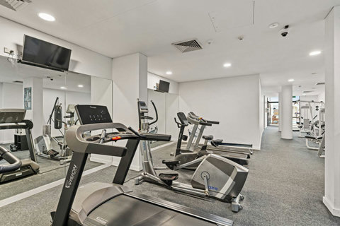 Maintain your fitness routine in the spacious on-site gym available exclusively to residents and guests.