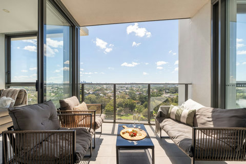 Take in uninterrupted panoramic views from your private outdoor retreat, perfect for relaxing above the city.