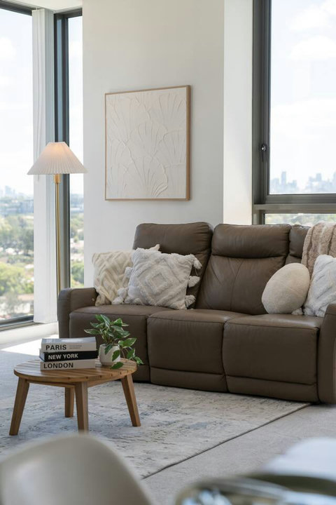 Sink into plush seating and enjoy a peaceful retreat overlooking Sydney's picturesque surrounds.