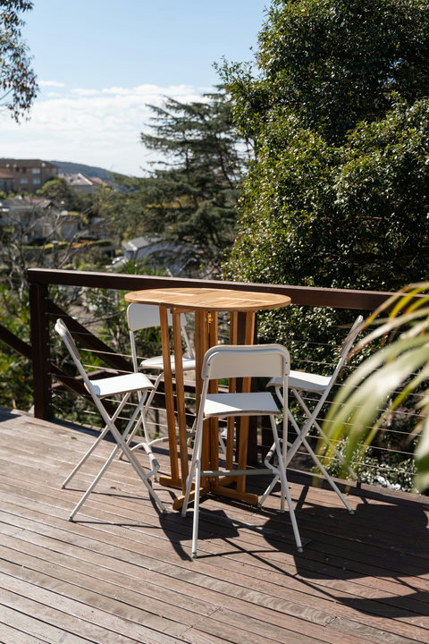 Step outside to a peaceful private deck surrounded by leafy Mosman greenery