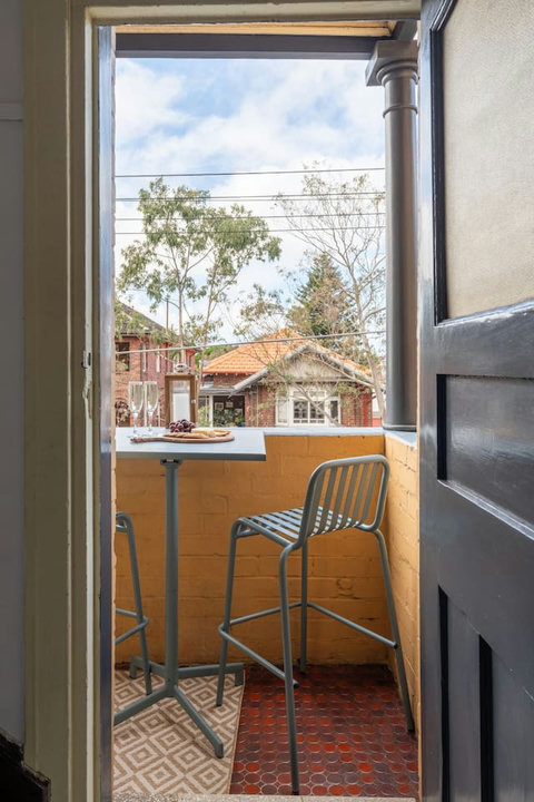 Start the morning with breakfast or coffee on the private balcony