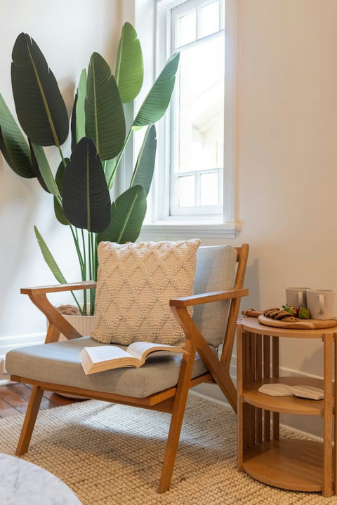 Find a quiet corner to read and relax surrounded by natural light