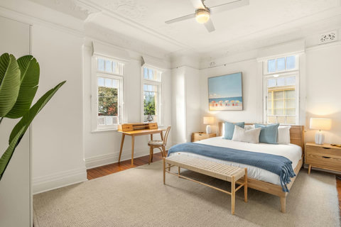 Bedroom | Unwind in a calm, beautifully styled room designed for a comfortable night’s rest