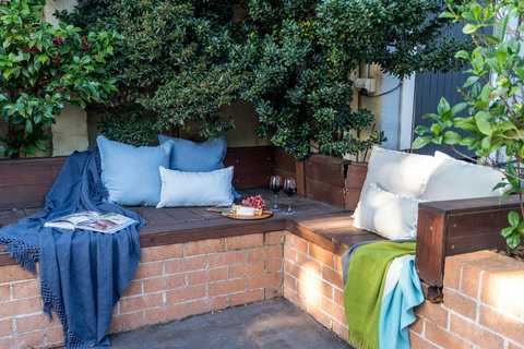 Private outdoor area for morning coffee or evening drinks