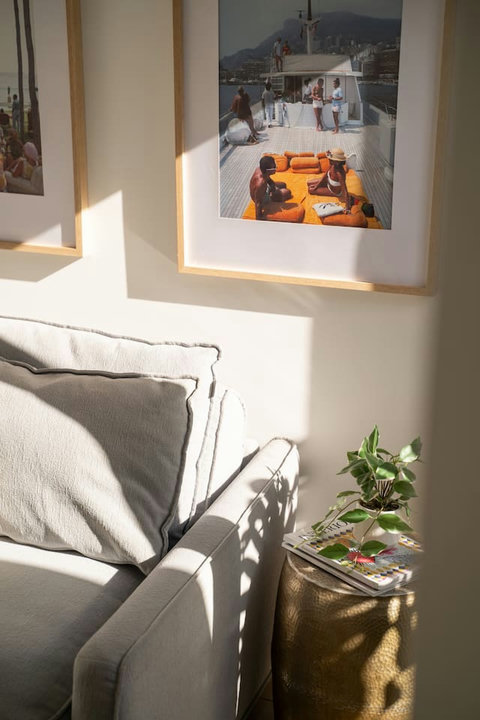Settle into the comfortable lounge with a coffee and enjoy the warm afternoon light.