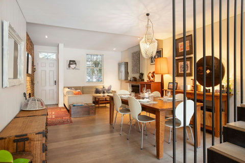 Character-filled interiors combine timber floors, curated artwork and contemporary finishes