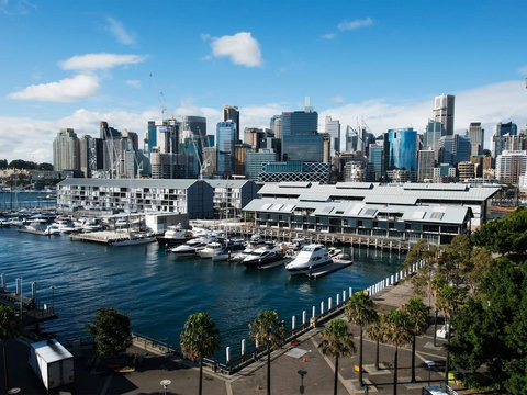 Take in sparkling harbour views and Sydney’s city skyline from the Pyrmont waterfront