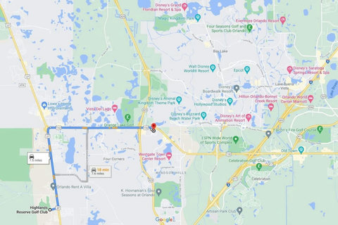 Unwind Near Disney World - Just 7.5 miles away from Margaritaville, & Promenade at Sunset Walk, Gloria Estefan's Kitchen with Live Music 6 nights a week (Tue-Sun),  and Island H2O Water Park, the perfect spots for endless enjoyment.