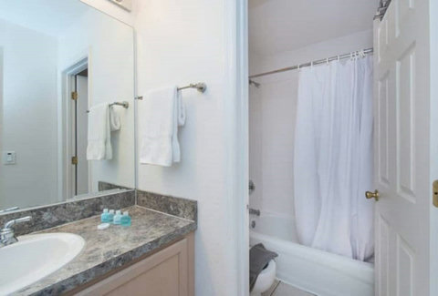 Relaxing Bathroom with Shower, Tub