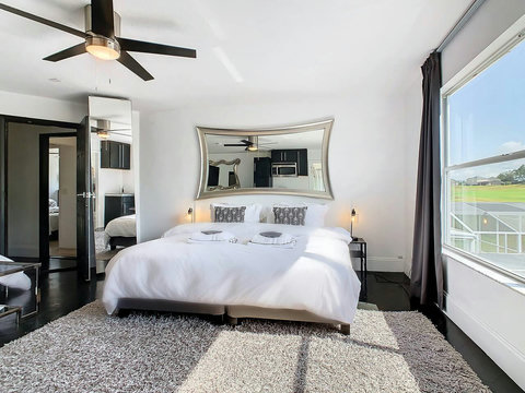Versatile sleeping options! Choose between 1 King Bed or 2 Twin Beds and 1 Twin Bed for a comfortable stay.
