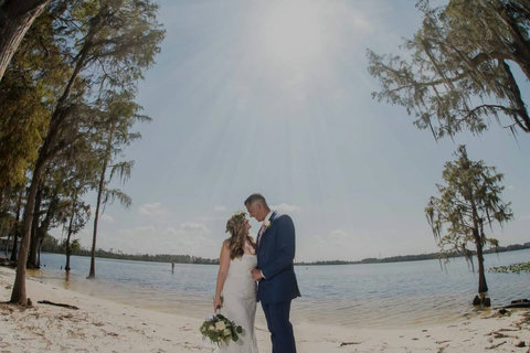 Have your wedding guests stay in our homes, where we can host up to 60 persons (if you rent both of them, 30 persons x 2 homes) and host your ceremony at this beautiful lake park just a few miles away from our villas.