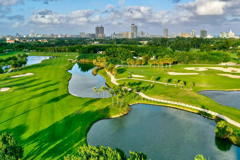 Miami Beach Golf Club with 6 pickleball courts. Only within a  short power walking distance of the beach. 
