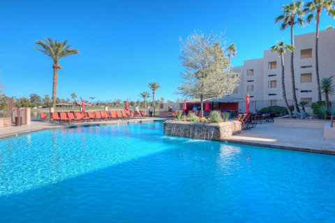 Enjoy full access to the Resort Restaurant, Bar, & Heated Pool just 100 yards away from villa. Plus, unwind in your private hot tub with an exotic fireplace for breathtaking Arizona Mountain sunsets at our ScottsdaleResortVillas - ScottsdaleGolfVilla