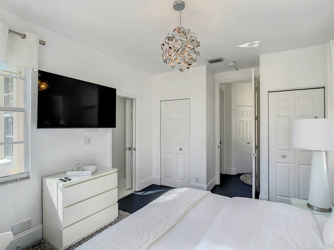 A bedroom retreat with entertainment! Experience our elegant home, where a Smart TV ensures you can unwind with your preferred programs.