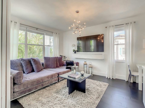 Welcome to comfort! Our chic home's living room offers a cozy retreat to relax and unwind with loved ones.
