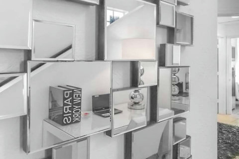 Contemporary elegance! Experience our home's modern design features, an architectural delight that elevates your stay.