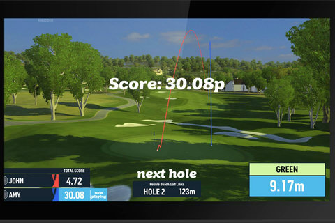 Right outside your private golf villa, you have a World Class Mike Dasher-designed Golf Course and Top-Golf-Tracer Driving Range, Restaurant, Bar, and Pro Shop (generic TopTracer Range photo example).