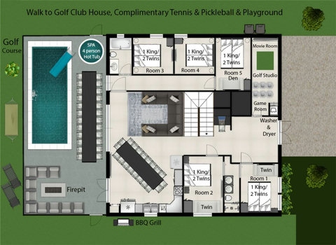 Welcome to the First Floor Floorplan: A thoughtfully designed space that maximizes comfort and convenience.
