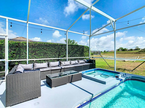 Outdoor dining! Savor exclusivity at its finest with a personal chef and stunning Philip Starck chair seating for 16 outdoors and 20 indoors. Enjoy scenic views of the private pool, golf course, and unwind by the Firepit with a cocktail.
