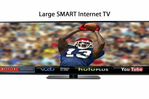 Experience the brilliance of a spacious SMART Google Chromecast Internet TV, perfect for immersive entertainment in our home.
