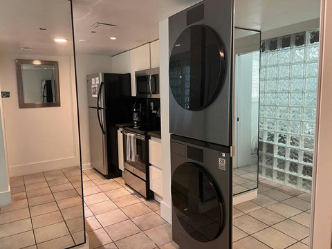 State-of-the-art, top-of-the-line Samsung Washer and Dryer inside the unit.