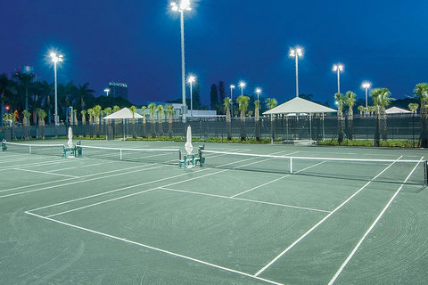 Explore athletic options in South Beach - just a short walk, bike, or ride away to Flamingo Park's public tennis courts with menu pricing, and complimentary pickleball courts at Miami Beach Golf Club (first come, first serve).
