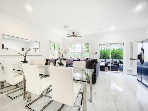 Beautifully designed dining and kitchen space, where culinary delights come to life.
