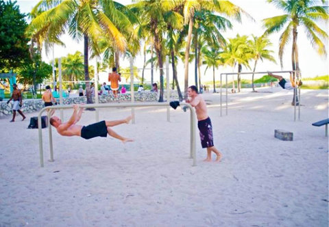 Stay fit - right outside building Lummus Park offers a beachside gym for your ultimate workout
