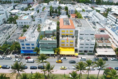 Miami beachfront building on World Famous Ocean Drive! Savor exotic American fusion cuisine and tropical drinks in the in-house restaurant. Your dream beach getaway awaits! 