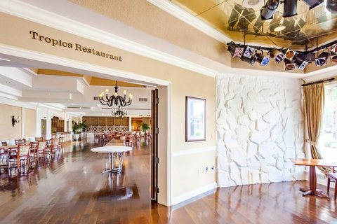 A culinary journey awaits! Savor the flavors at Tropics Restaurant - conveniently located just 200 yards from the villa.
