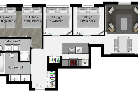 Explore the well-designed floor plan of our beautiful property for seamless living.