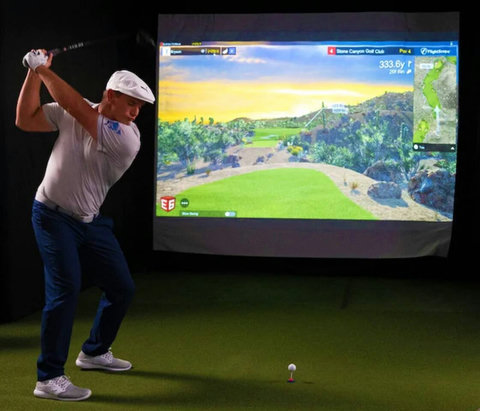 Complimentary use of Golf Studio so you can practice with the same Golf Launch Monitor and Golf Simulator that Bryson Dechambeau & Bubba Watson use (this is upon request after reservation has been made and  with deposit and at least 3 weeks notice).