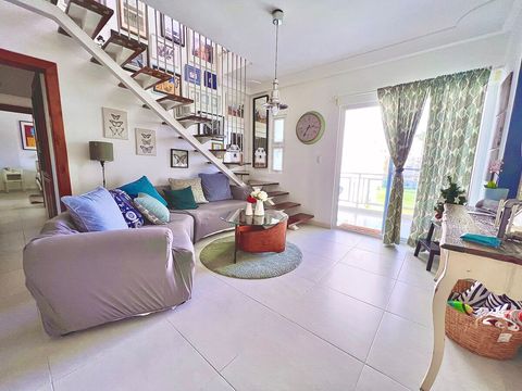 Sala de estar, escalera al 2do nivel, salida a al balcón. 