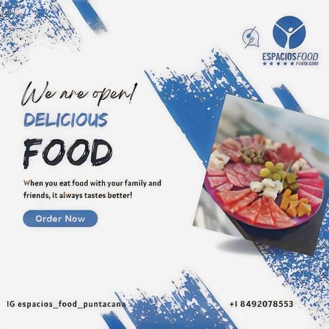 Espacios Food Punta Cana es nuestro Snack Bar. Está ubicado en nuestro condominio Cana Rock Star a solo 5 minutos caminando desde el apartamento. Puede ir a consumir o solicitar nuestro Delivery hasta su apartamento. 