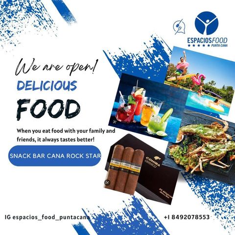 Información sobre Snack Bar. Abierto de 10:00 al - 8:00 pm.
