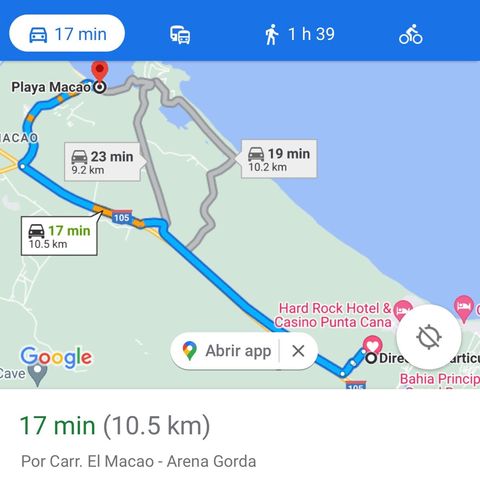 Recorrido desde el apartamento hasta Playa Macao. Playa Macao es una de las playas más lindas de Punta Cana. Es una playa pública turística y no se necesita pago de consumos mínimo para acceder. Solo pagas lo que consumas en la zona.