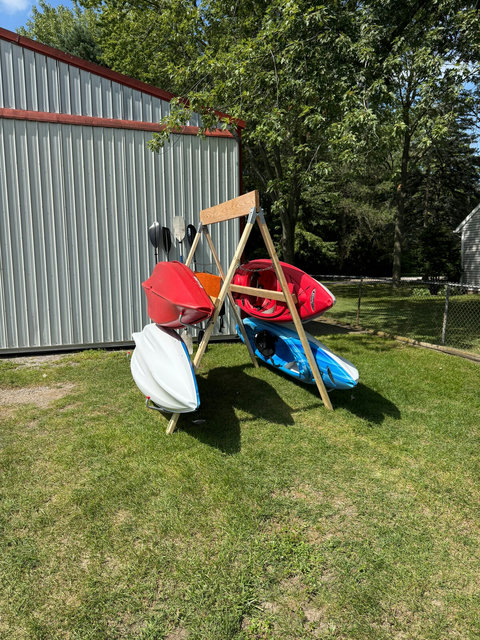 We have four kayaks and life jackets available for your use - (3) 10’ Pelican and (1) 8’ Sun Dolphin. 