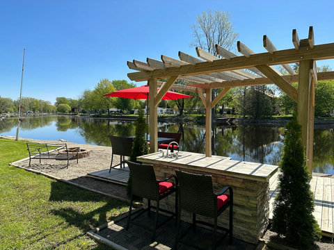 Envision a relaxing afternoon at your own private waterside bar area!