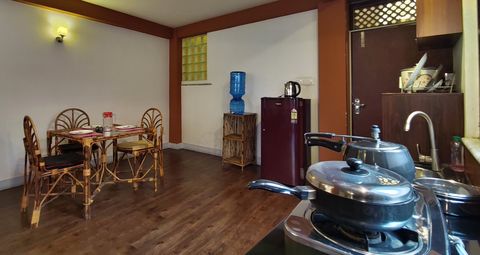 studio apartment kitchen or dining area