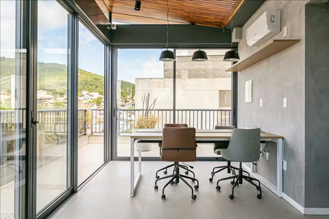 Coworking na cobertura.