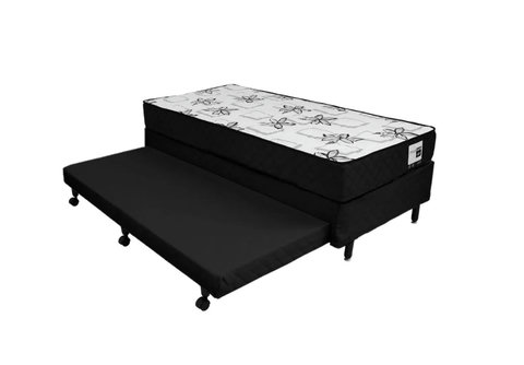 *Cama auxiliar / * Cama extra.
O 2º quarto tem mobília modular e flexível. É possível dormir até 3 pessoas: 2 cama de solteiro + 1 auxiliar (inferior) ou uma cama queen size (com travesseiro unificador) + cama auxiliar.