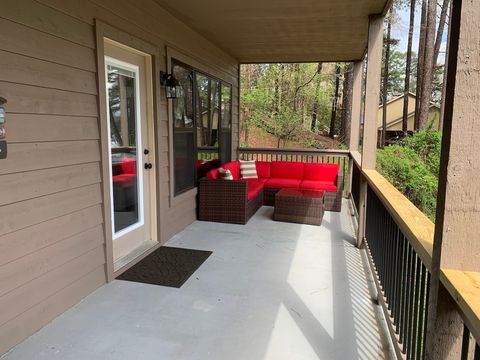 Seating area on lower balcony. Sectional located on both corners of lower balcony that seats 4-5. 