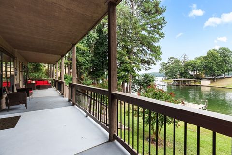 Great view of the lake from the lower level balcony with plenty of seating available.