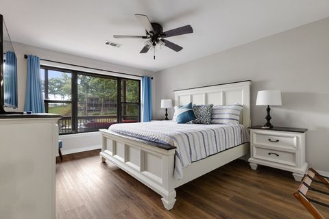Downstairs Bedroom with King bed and great view of Lake Hamilton (Bedroom 2)