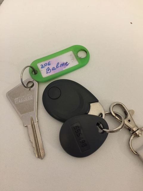 Smaller grey badge is for Parking