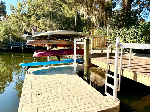Must be able to use a ladder to access kayaks and paddleboard. 