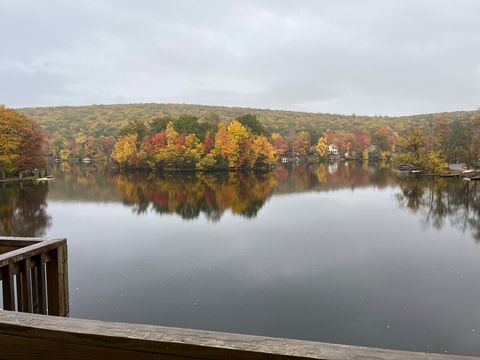 View from living room balcony in fall