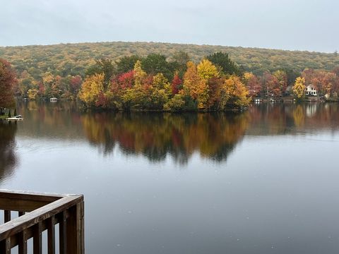 View from living room balcony in fall
